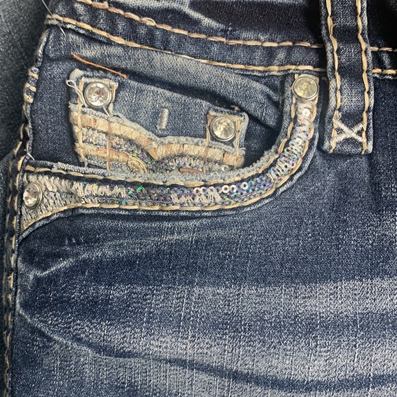 Rock Revival Bliss Easy Skinny Jeans W/ Bedazzled Pockets - Picture 5 of 16